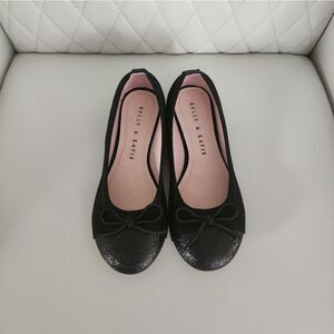 Kelly & Katie Girls Black Flats